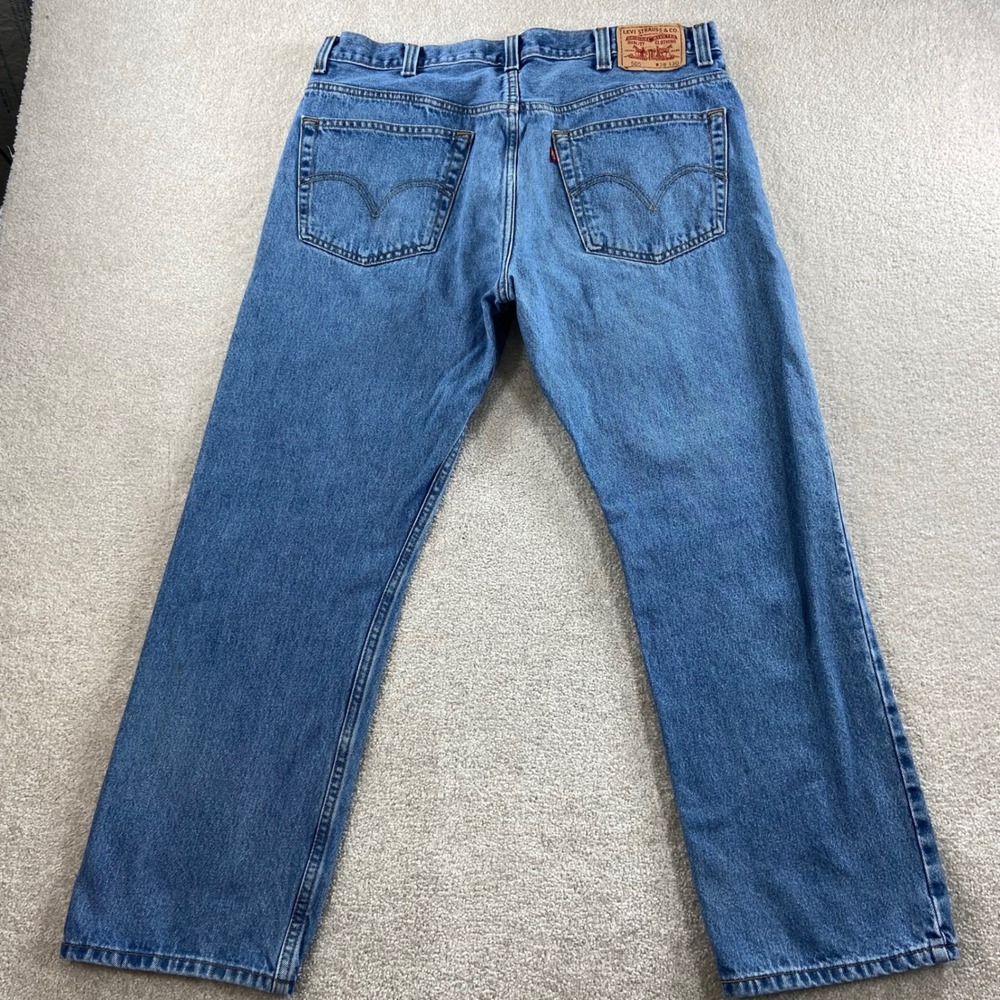 Vtg Y2K Levi 505 Regular Fit Jeans Mens 38x30 Blue Straight Leg Denim Pant